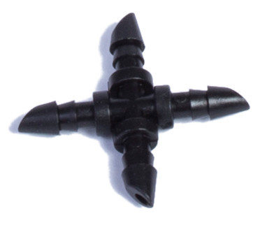 Barb Cross, X-connector 5 mm for air- and watertube